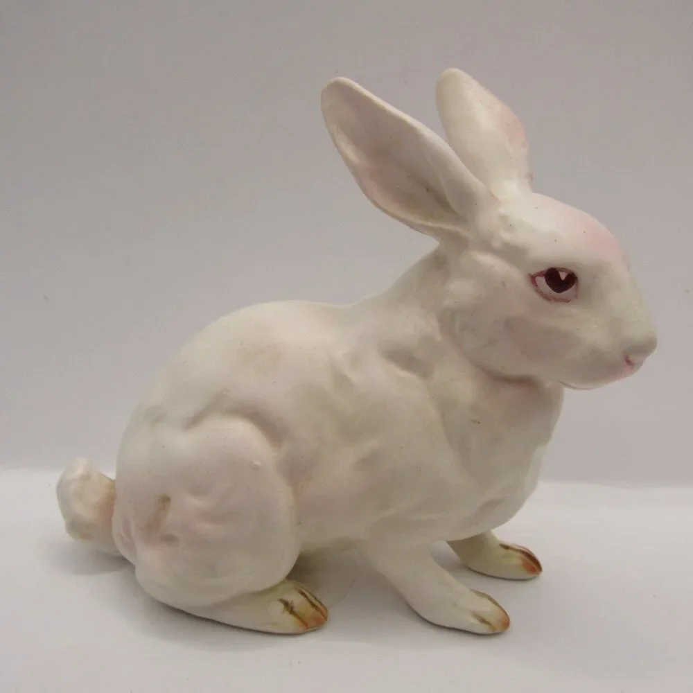 Lefton White Porcelain Rabbit Figurine - Picture 2 of 13